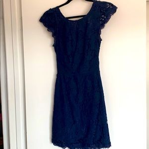 Navy lace dress
